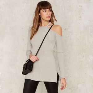 Nasty Gal - Lavish Alice Gaby Ribbed Cut-out Top